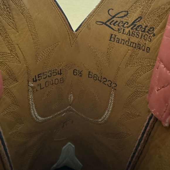 Lucchese Classics - Cowboy/Cowgirl Pink Boots - Size 6.5 B - Picture 9 of 13